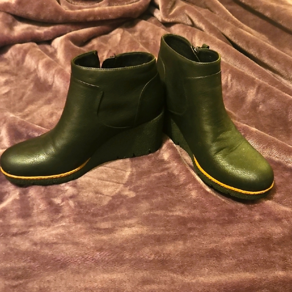Black Wedge Ankle Boots